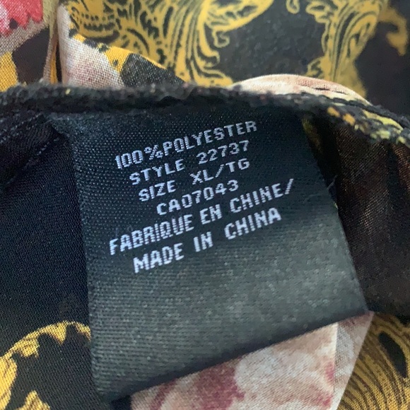 Cynthia Rowley Sheer Rose Floral & Black Blouse - Picture 9 of 10